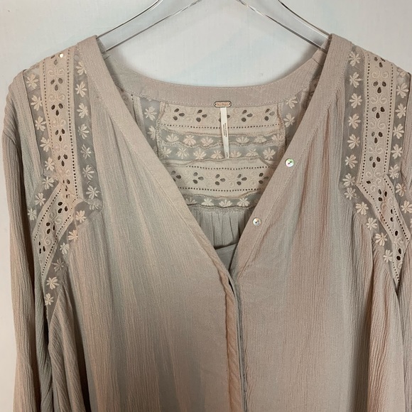 FREE PEOPLE | Courtney’s Victorian Shirt Dress - Picture 6 of 8